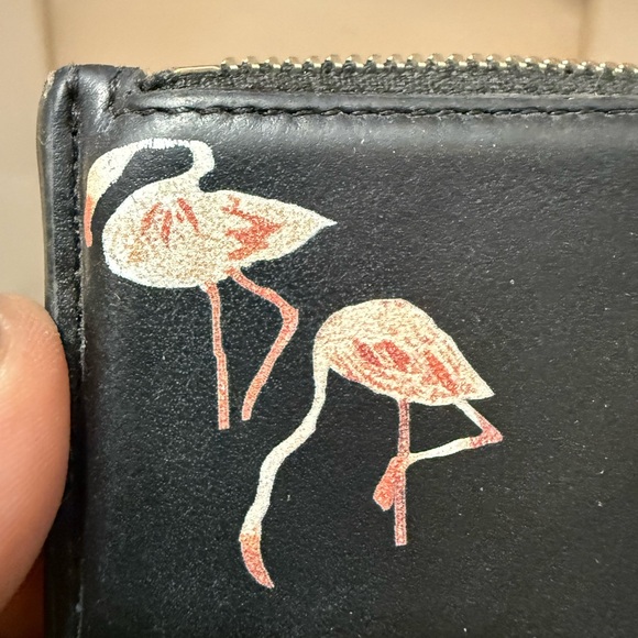 YSL black card holder with flamingo.  GUC. Vintage. - Picture 7 of 8
